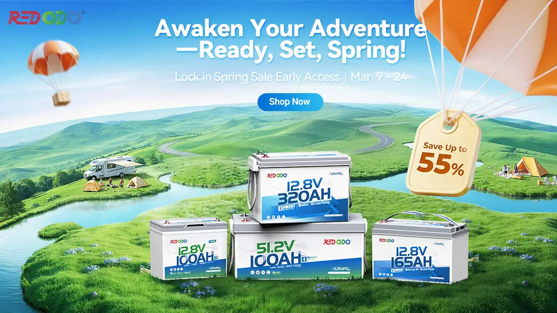 Redodo LiFePO4 Batteries Spring Sale 2026: up to 55% OFF