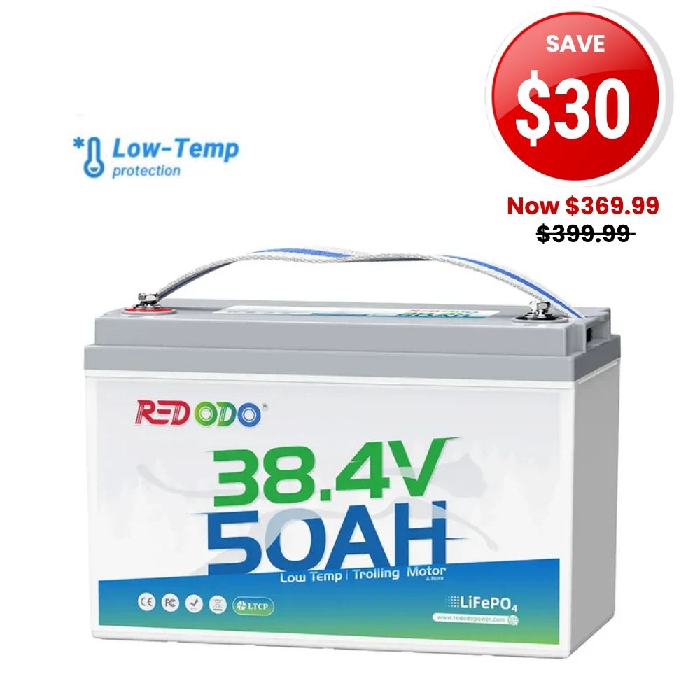 🔥【SAVE $30】Redodo 36V 50Ah Lithium Trolling Motor Battery for 36V Trolling Motors with 100-120 lbs