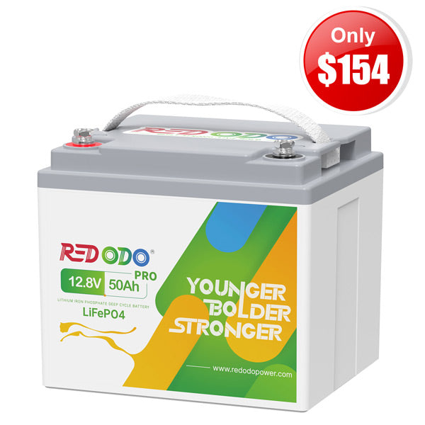 【Only $154】Redodo 12V 50Ah Lithium Battery: Portable Lightweight Power Bank