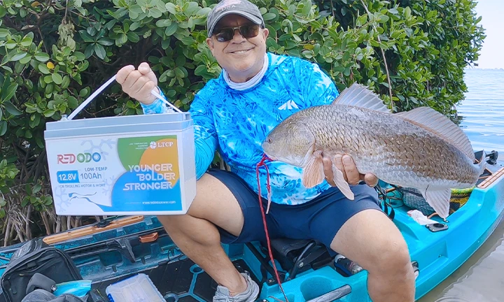 Fish all day, had power all day still had more than half the battery left.