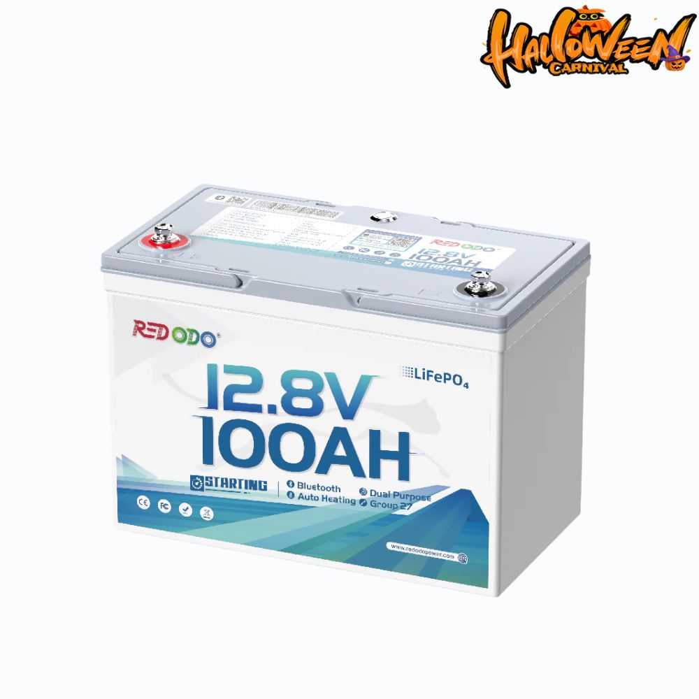 【Final $332】Redodo 12V 100Ah 900 CCA Group 27 Dual Purpose Marine Battery with OTA Bluetooth Auto-Heating