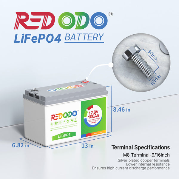 【Like New】Redodo 12V 100Ah LiFePO4 battery | 1.28kWh & 1.28kW Redodo Power