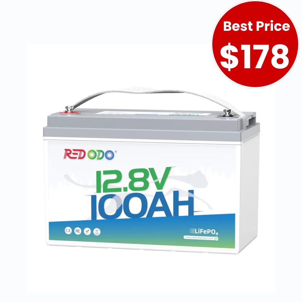 ⚡[Now $178] Redodo 12V 100Ah LiFePO4 Lithium Battery | Best Budget | For RV, Solar, Trolling Motor