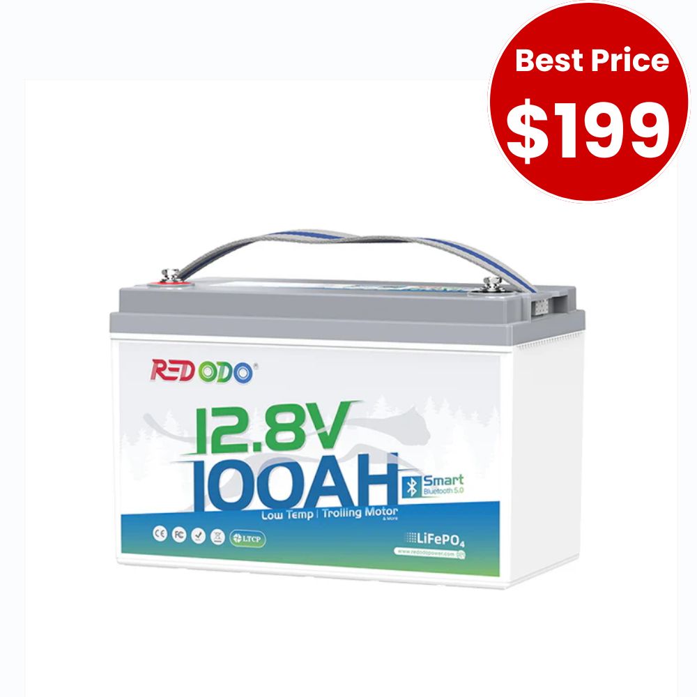 ⚡[Now $199] Redodo 12V 100Ah Group 31 Bluetooth Lithium Battery | Real-Time Battery Monitoring | For RV, Marine, Solar