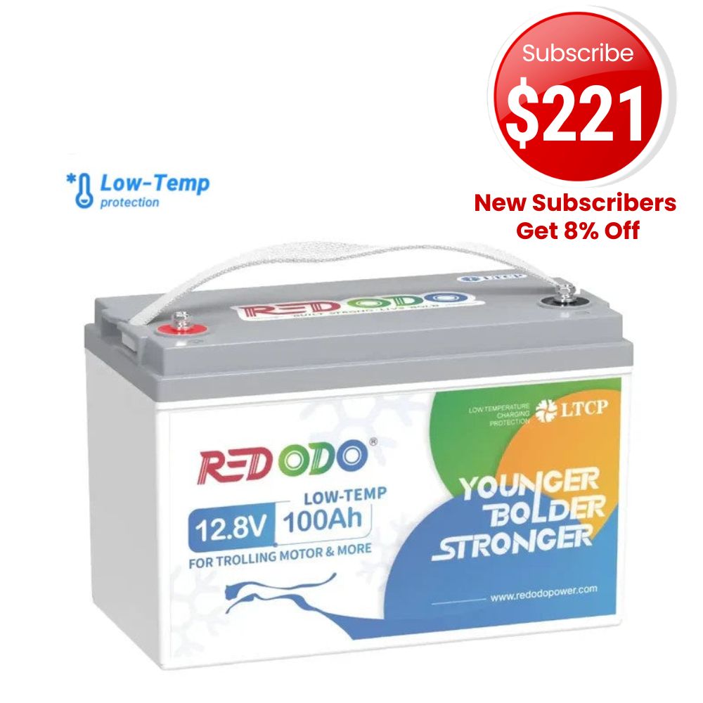 🔥【Extended Deal】Redodo 12V 100Ah Lithium Trolling Motor Battery With Low Temp Protection