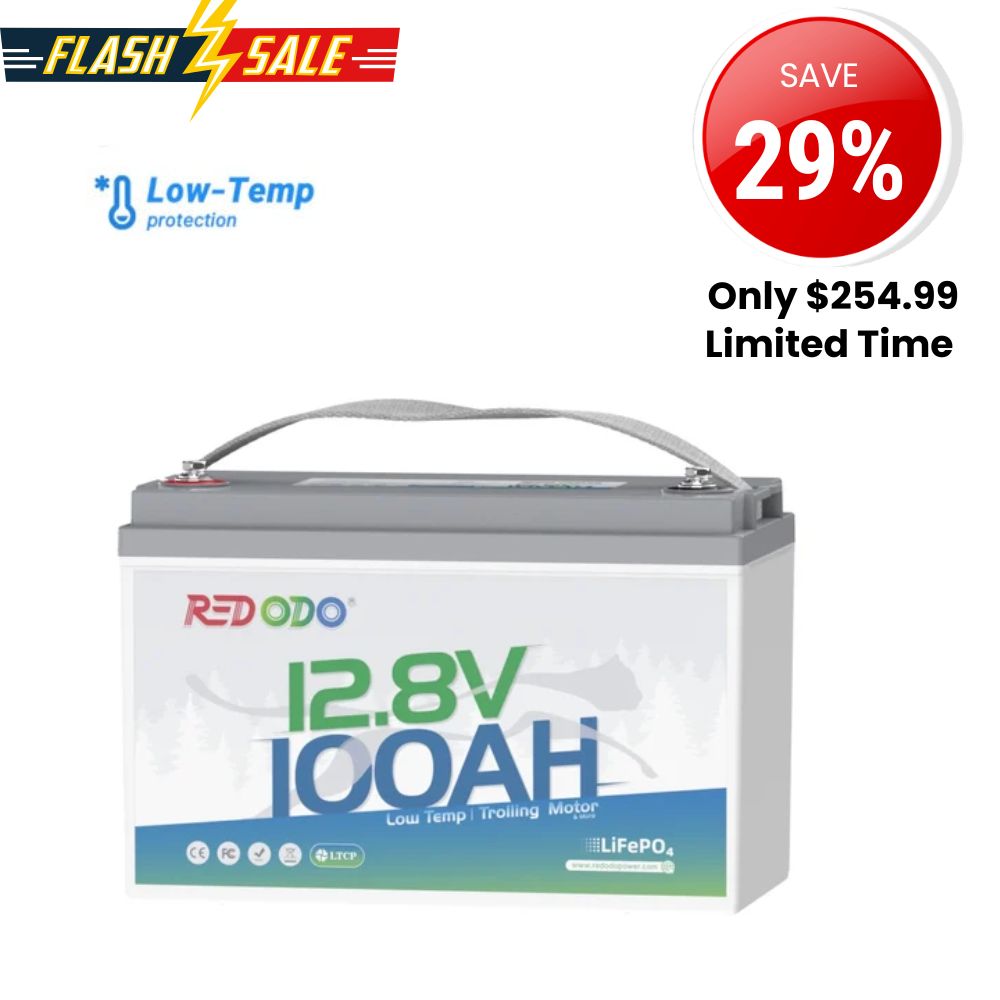 ⚡【Flash Sale】Redodo 12V 100Ah Lithium Trolling Motor Battery With Low Temp Protection