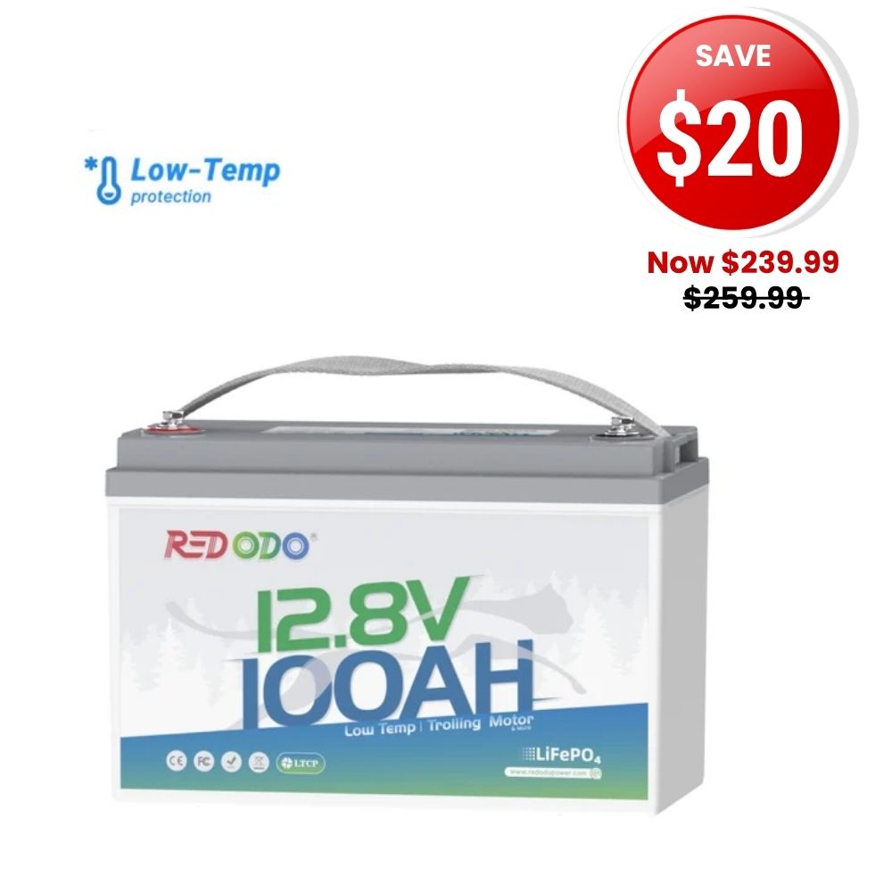 🔥【SAVE $20】Redodo 12V 100Ah Lithium Trolling Motor Battery With Low Temp Protection