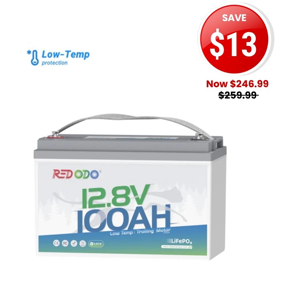 🎃【SAVE $13】Redodo 12V 100Ah Lithium Trolling Motor Battery With Low Temp Protection