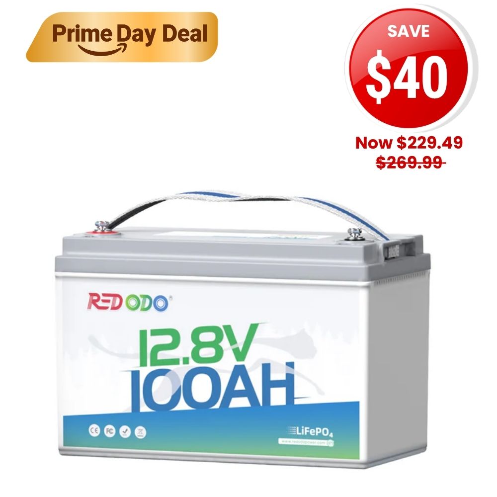 🔥【SAVE $40】Redodo 12V 100Ah LiFePO4 Lithium Battery | Best Budget | For RV, Solar, Trolling Motor