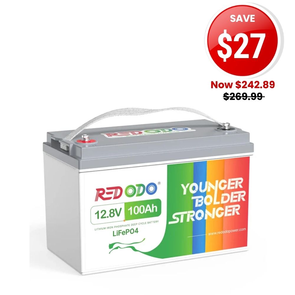 🔥【SAVE $27】Redodo 12V 100Ah LiFePO4 Lithium Battery | Best Budget | For RV, Solar, Trolling Motor