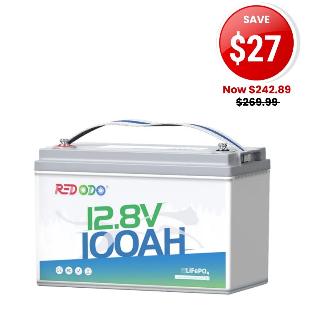 🔥【SAVE $27】Redodo 12V 100Ah LiFePO4 Lithium Battery | Best Budget | For RV, Solar, Trolling Motor