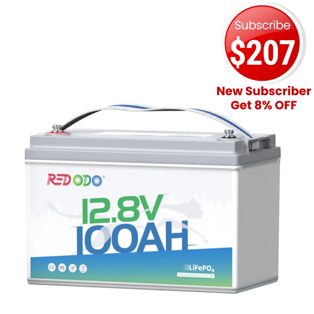 🔥【Sale-$207 After Subscribe】Redodo 12V 100Ah LiFePO4 Lithium Battery | Best Budget | For RV, Solar, Trolling Motor
