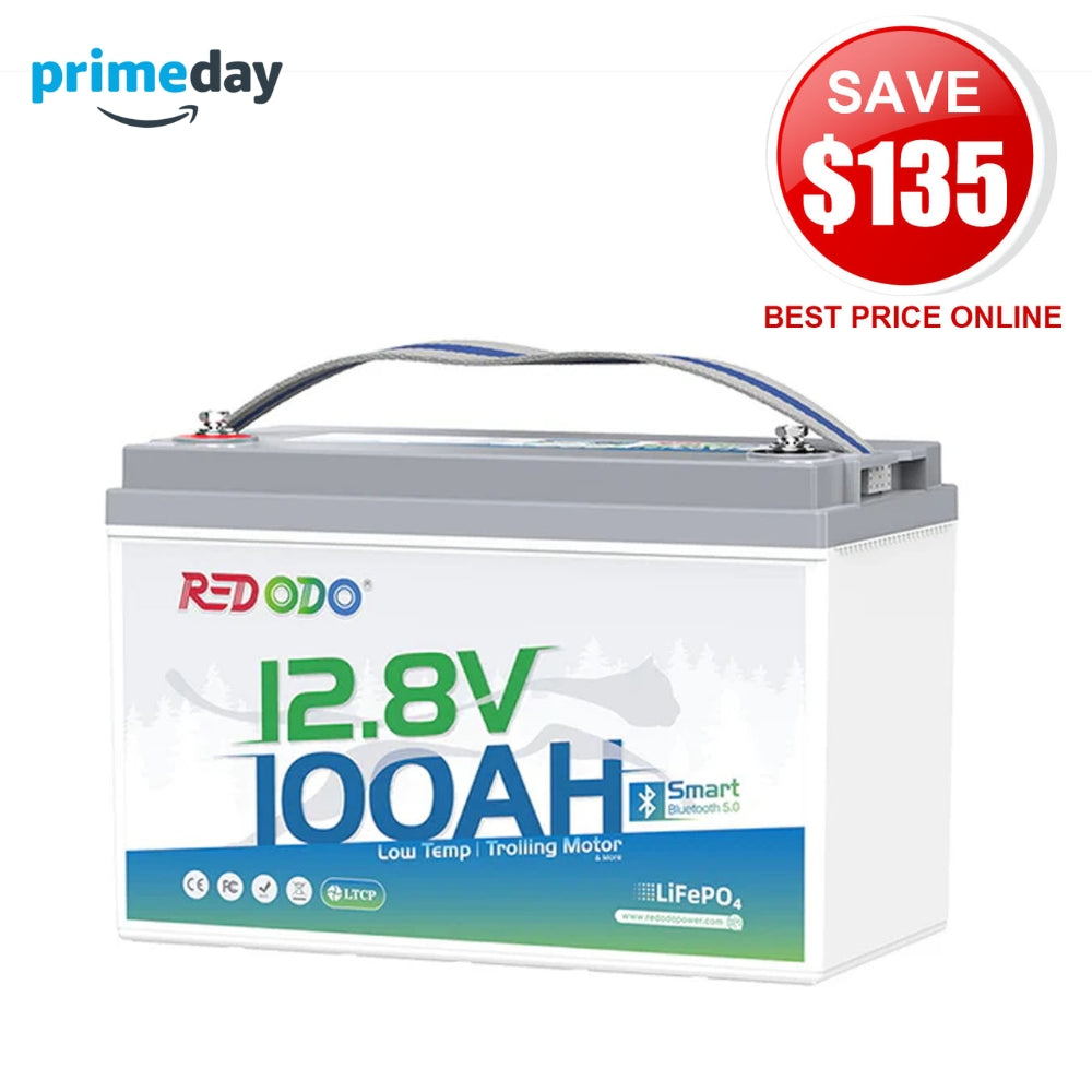 ⚡Redodo 12V 100Ah Group 31 Bluetooth Lithium Battery | Real-Time Battery Monitoring | For RV, Marine, Solar