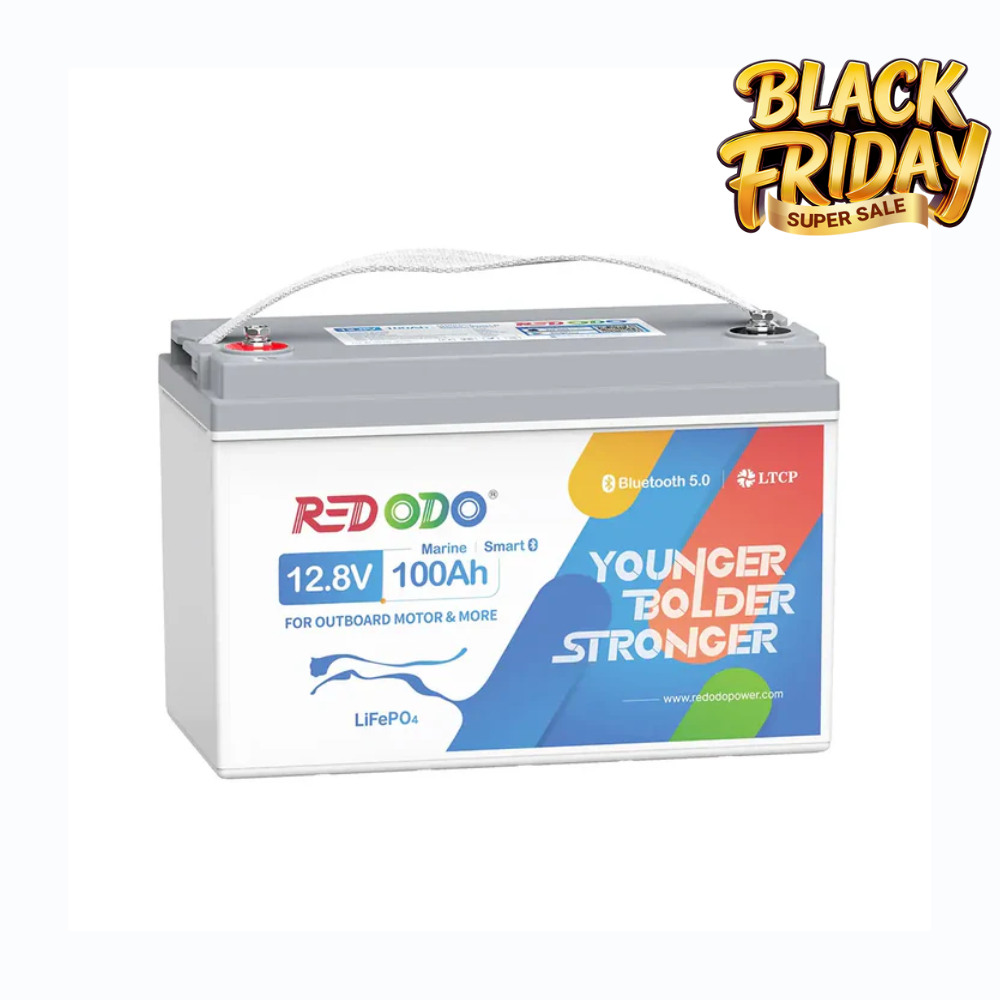 【Final $228】Redodo 12V 100Ah Plus Bluetooth Marine Battery | For Marine, Trolling Motors, RV