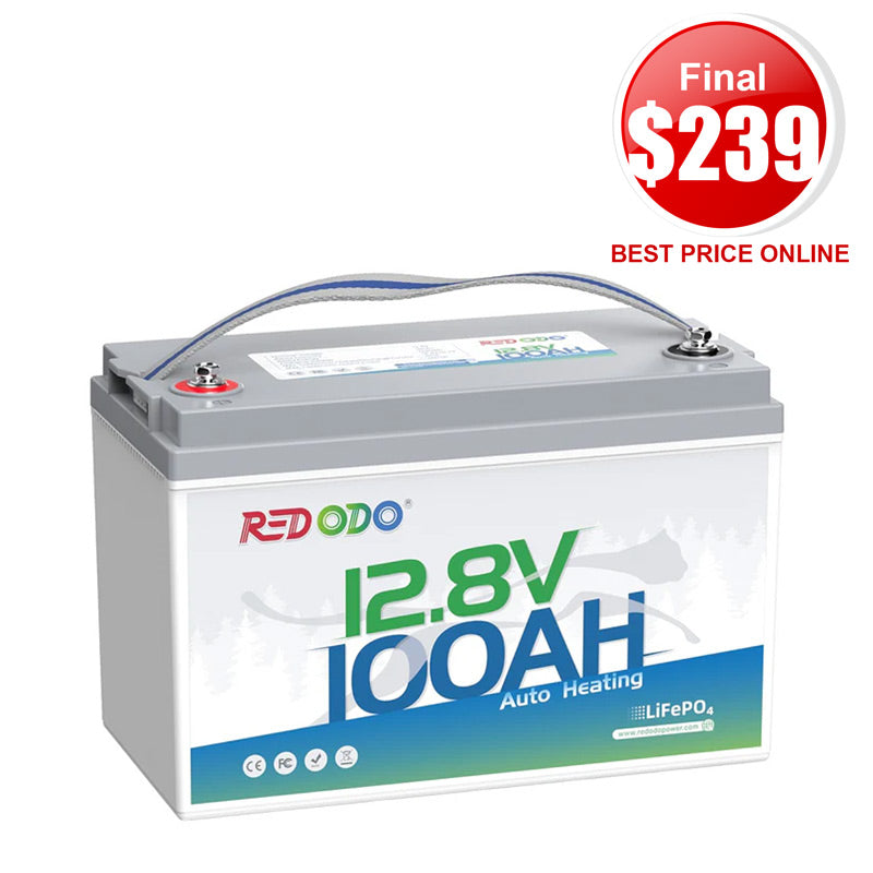 ⚡[Final $239] Redodo 12V 100Ah Self-Heating Lithium Battery | For RV, Boats, and Solar Home Systems