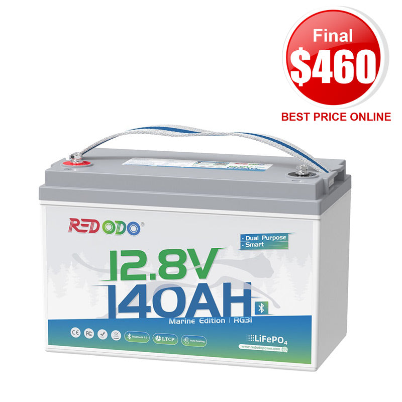 ⚡[Final $460] Redodo 12V 140Ah Dual Purpose Marine Battery, 1000 CCA | For Marine, Trolling Motor, RV