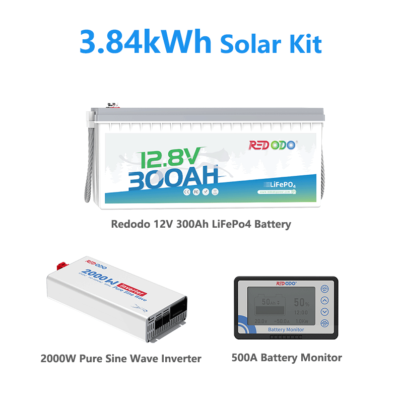 ⚡[Final $506] Redodo 12V 300Ah Lithium LiFePO4 Battery | Replaces 6*12V 100Ah AGM Batteries | RV, Marine, Solar