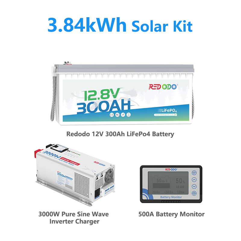 ⚡[Final $506] Redodo 12V 300Ah Lithium LiFePO4 Battery | Replaces 6*12V 100Ah AGM Batteries | RV, Marine, Solar