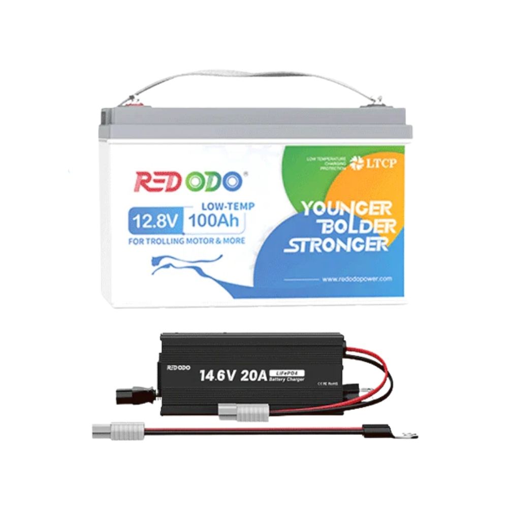 Redodo 12V 100Ah Lithium Trolling Motor Battery With Low Temp Protection