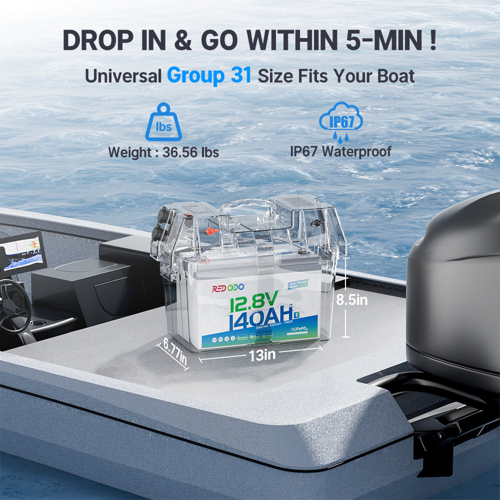 dual purpose marine battery Group 31 size
