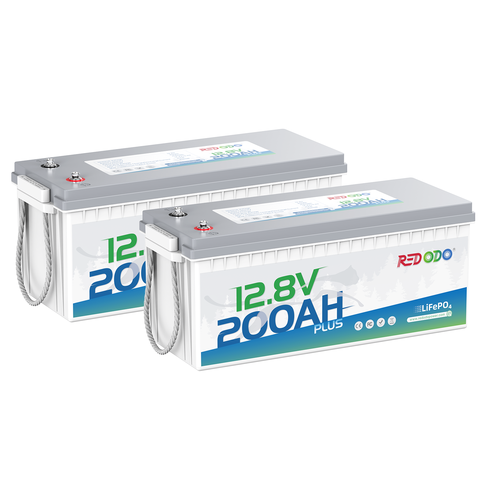 2 Pack 12V 200Ah Plus lithium battery 