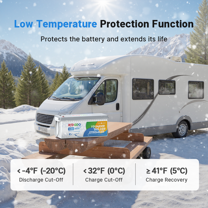 Redodo 12V 200Ah Lithium Low Temp Deep Cycle Battery