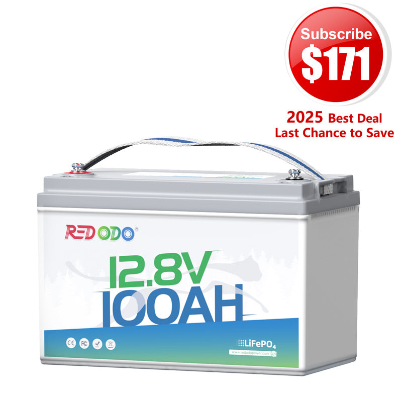 🔥【$171 After Subscribe】Redodo 12V 100Ah LiFePO4 Lithium Battery | Best Budget | For RV, Solar, Trolling Motor