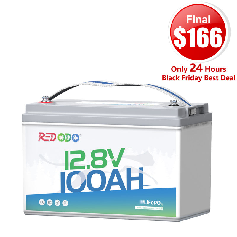 🔥【$166 Only 24H】Redodo 12V 100Ah LiFePO4 Lithium Battery | Best Budget | For RV, Solar, Trolling Motor