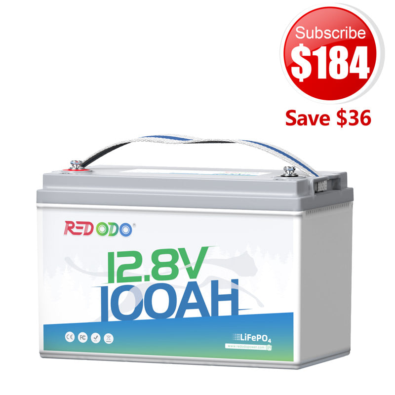 🔥【$184 After Subscribe】Redodo 12V 100Ah LiFePO4 Lithium Battery | Best Budget | For RV, Solar, Trolling Motor