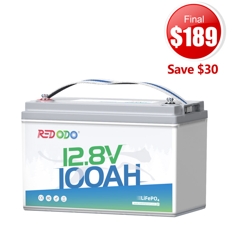 🔥【Final $189】Redodo 12V 100Ah LiFePO4 Lithium Battery | Best Budget | For RV, Solar, Trolling Motor