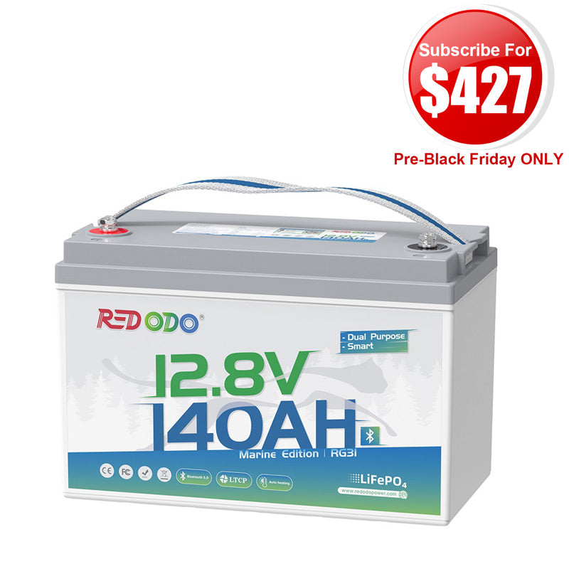 【$427 After Subscribe】Redodo 12V 140Ah Dual Purpose Marine Battery, 1000 CCA | For Marine, Trolling Motor, RV