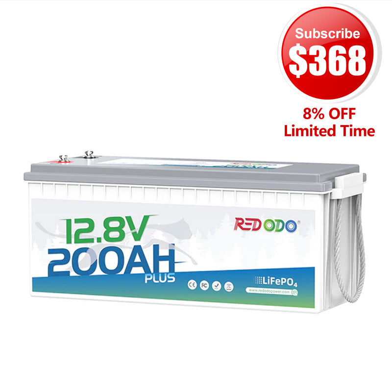 🔥【Subscribe for $368】Redodo 12V 200Ah Plus Deep Cycle Battery | 2560W Load Power | For Solar Home, RV, Marine