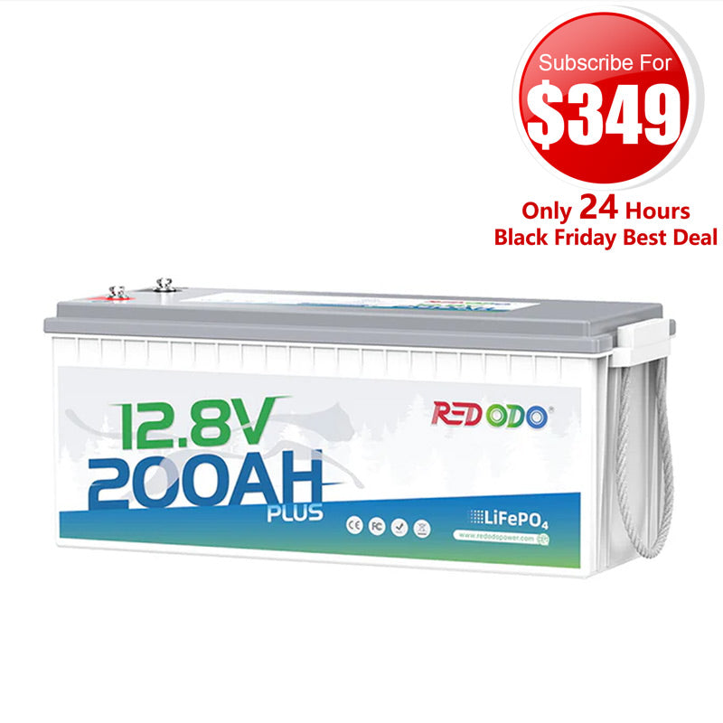 🔥【$349 After Subscribe】Redodo 12V 200Ah Plus Deep Cycle Battery | 2560W Load Power | For Solar Home, RV, Marine