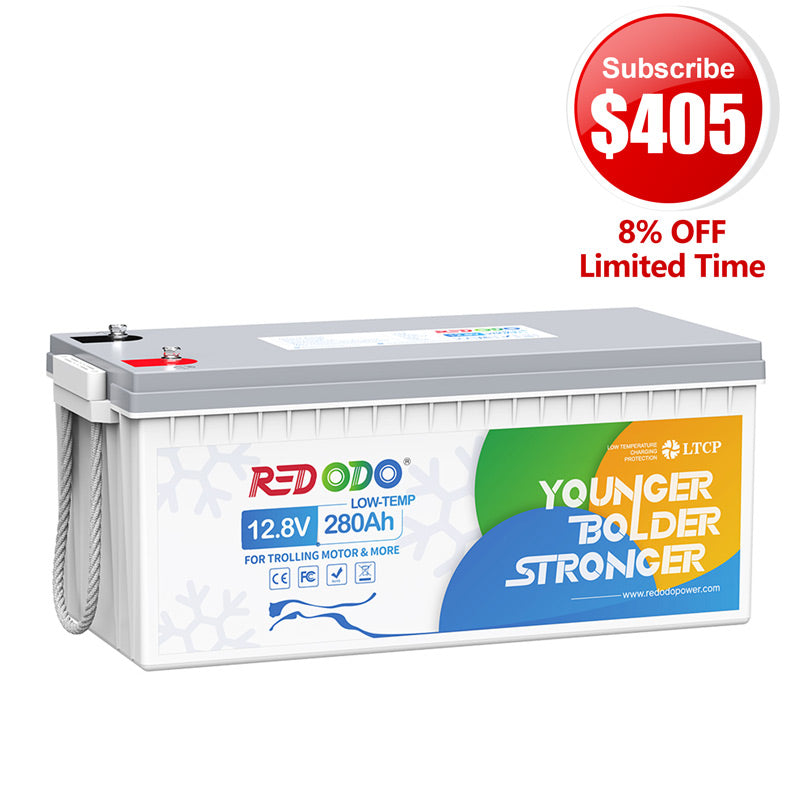 🔥【Subscribe for $405】Redodo 12V 280Ah LiFePO4 Lithium Battery | Low Temp Protection | For RV, Marine, Solar