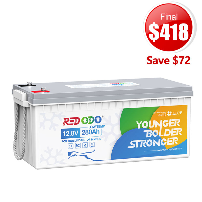 🔥【Final $418】Redodo 12V 280Ah LiFePO4 Lithium Battery | Low Temp Protection | For RV, Marine, Solar
