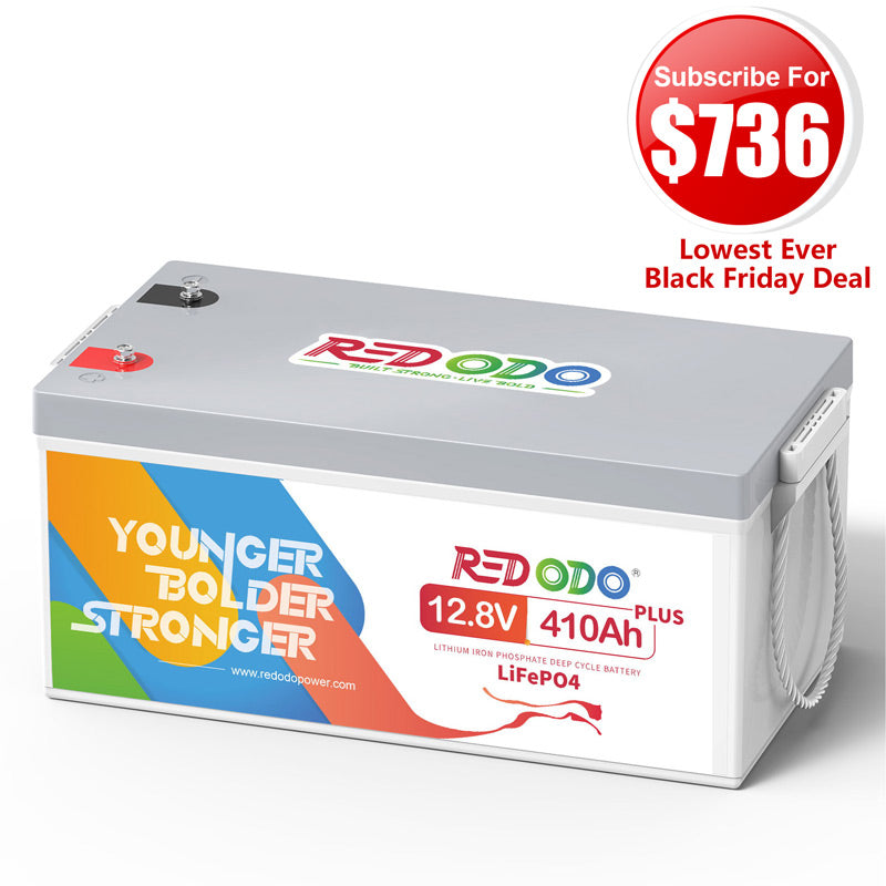 🔥【$736 After Subscribe】Redodo 12V 410Ah Lithium LiFePO4 Battery | King of Power | Marine, RV, Solar Home