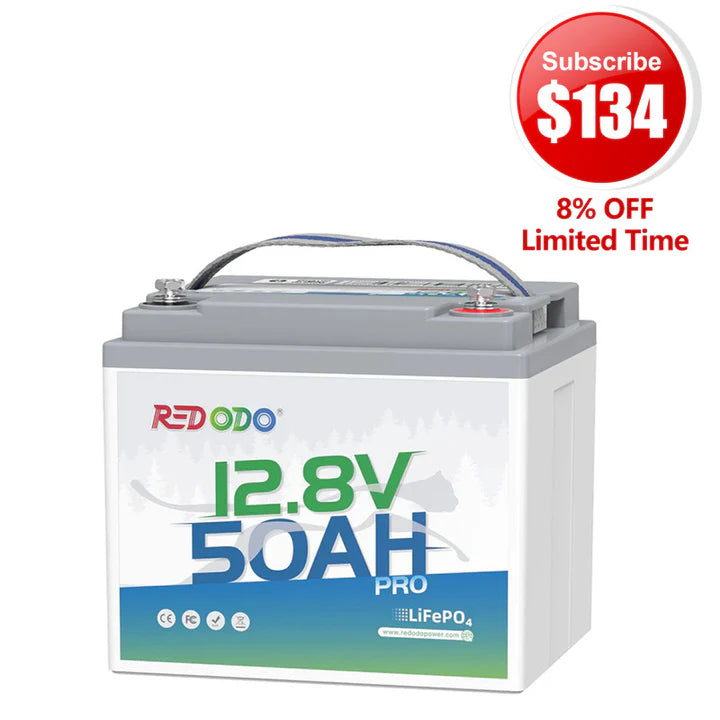 🔥【Subscribe for $134】Redodo 12V 50Ah Lithium LiFePO4 Battery | For Portable Solar Power Stations, Camping, RV