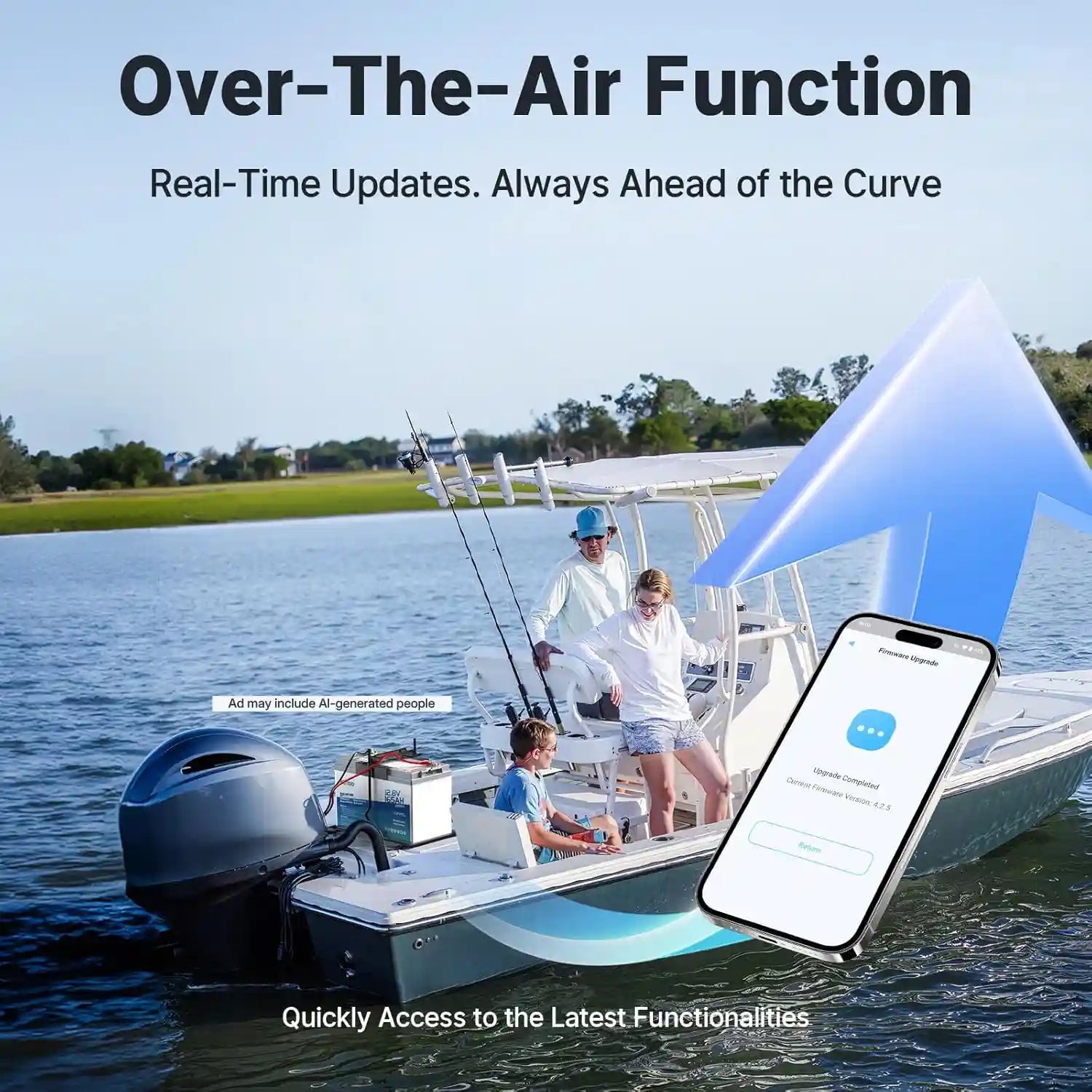 Redodo 12V 165Ah Dual-Purpose Lithium Marine Battery with Real-time update function