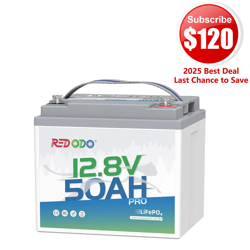 🔥【$120 After Subscribe】Redodo 12V 50Ah Lithium LiFePO4 Battery | For Portable Solar Power Stations, Camping, RV