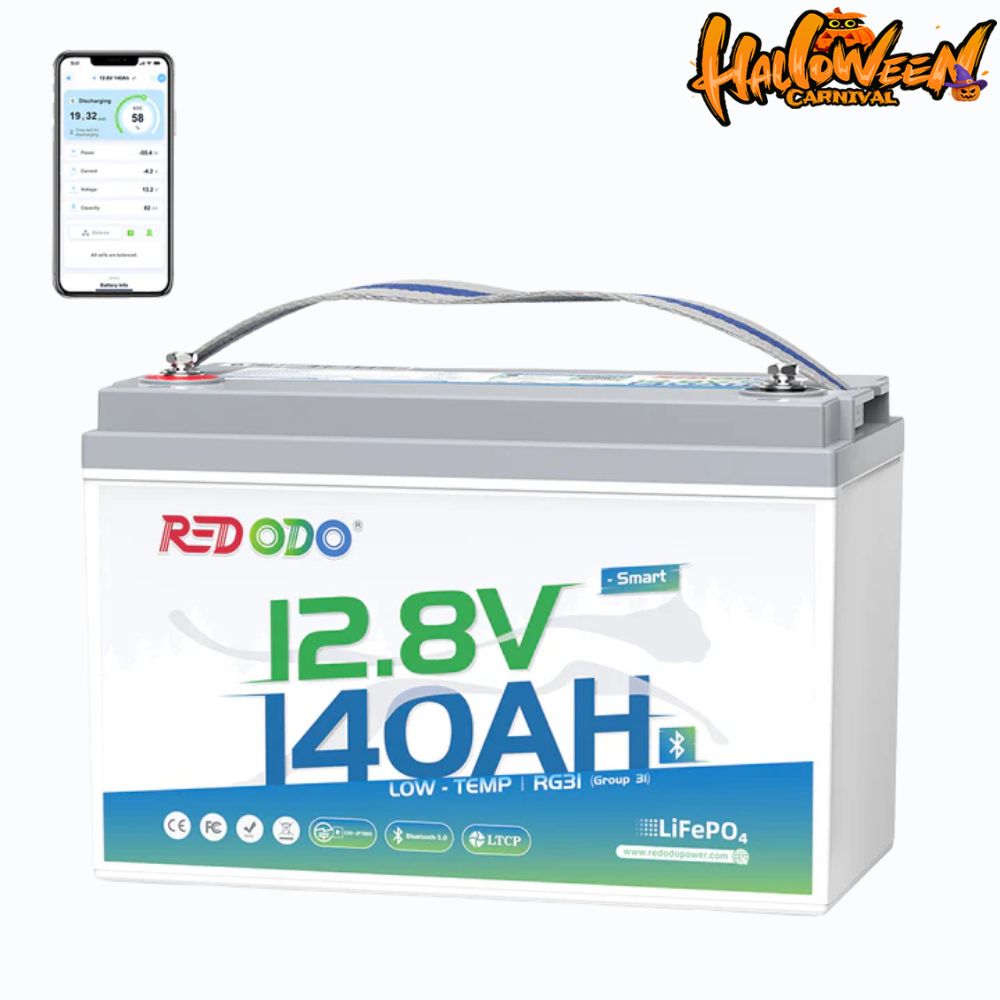 【Final $265】Redodo 12V 140Ah Group 31 Lithium Battery with Bluetooth | 40% More Capacity | For RV, Marine, Solar Home