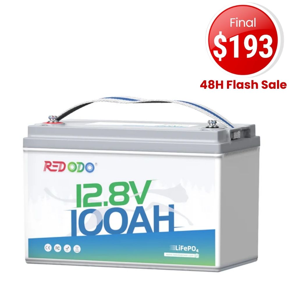 🔥【Sale-Final $193】Redodo 12V 100Ah LiFePO4 Lithium Battery | Best Budget | For RV, Solar, Trolling Motor