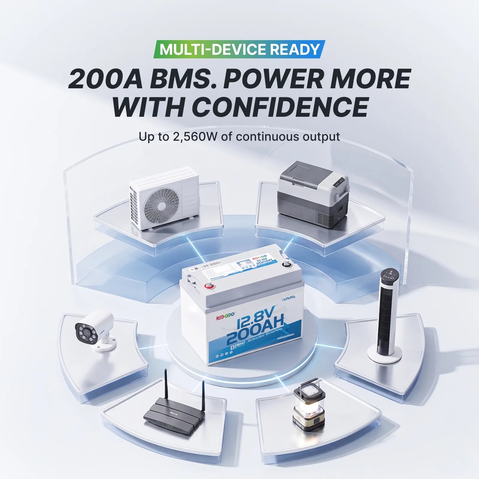 12.8V 200Ah Ultra mini battery with 200A BMS 