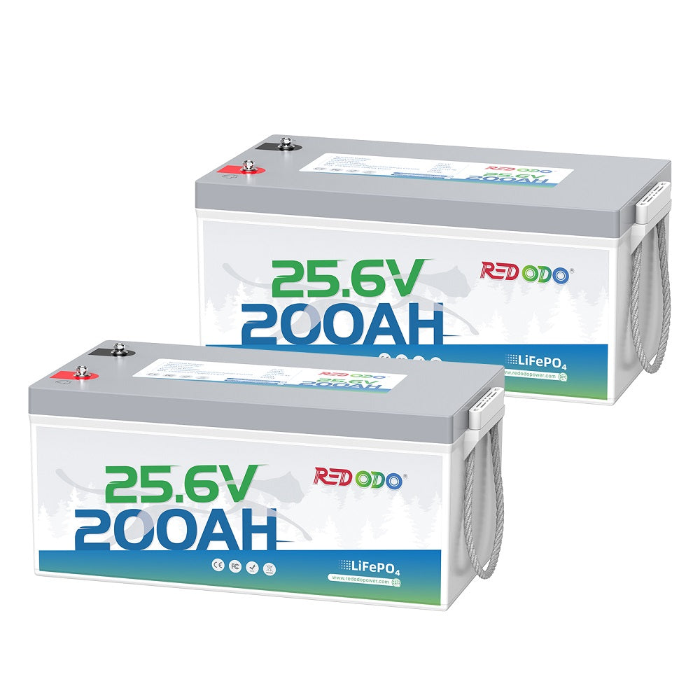two pack of Redodo 24V 200Ah LiFePO4 lithium batteries