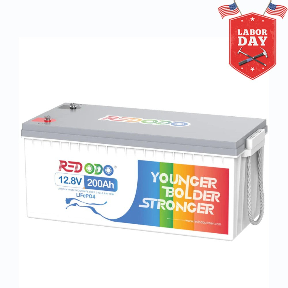 ⚡[Final $389] Redodo 12V 200Ah Lithium LiFePO4 Battery | 1280W Load Power | For RV, Solar, Off-Grid