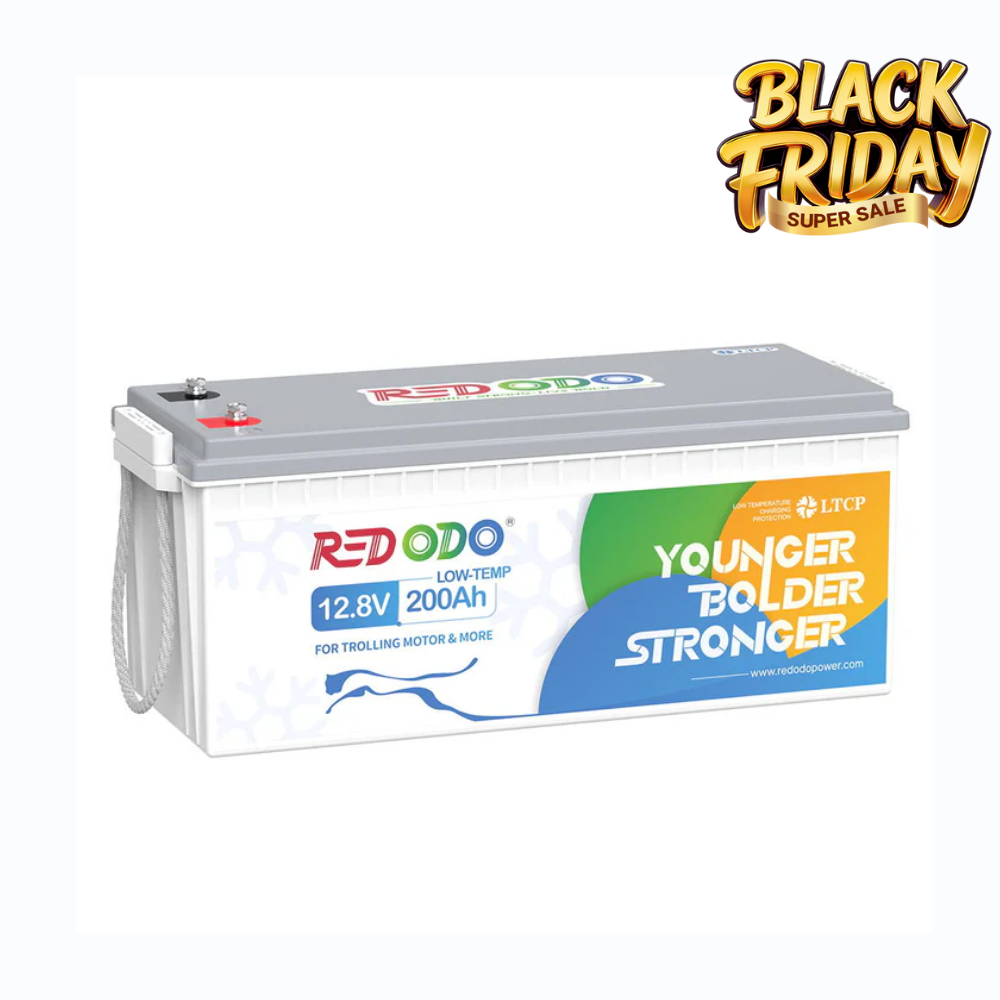 【Final $368】Redodo 12V 200Ah Low Temp Lithium Battery | 1280W Load Power | For RV, Solar, Off-Grid