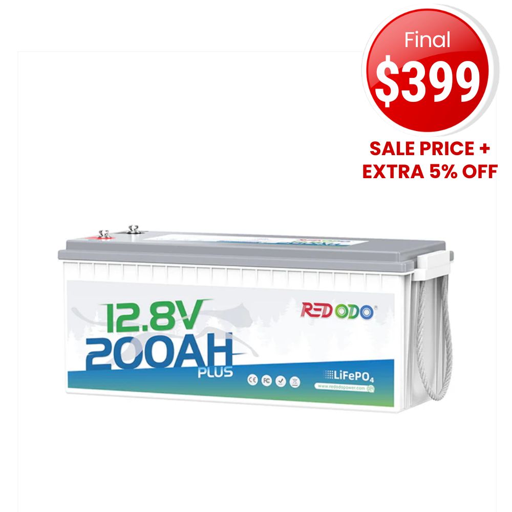 🔥【Final $399】Redodo 12V 200Ah Plus LiFePO4 Deep Cycle Lithium Battery | 2560W Load Power | For Solar Home, RV, Marine