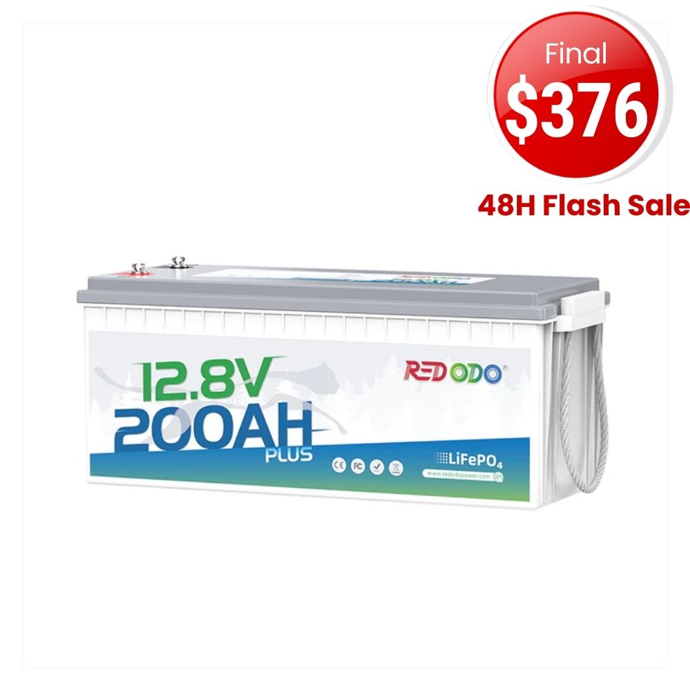 ⚡【Flash Deal $376】Redodo 12V 200Ah Plus Deep Cycle Battery | 2560W Load Power | For Solar Home, RV, Marine