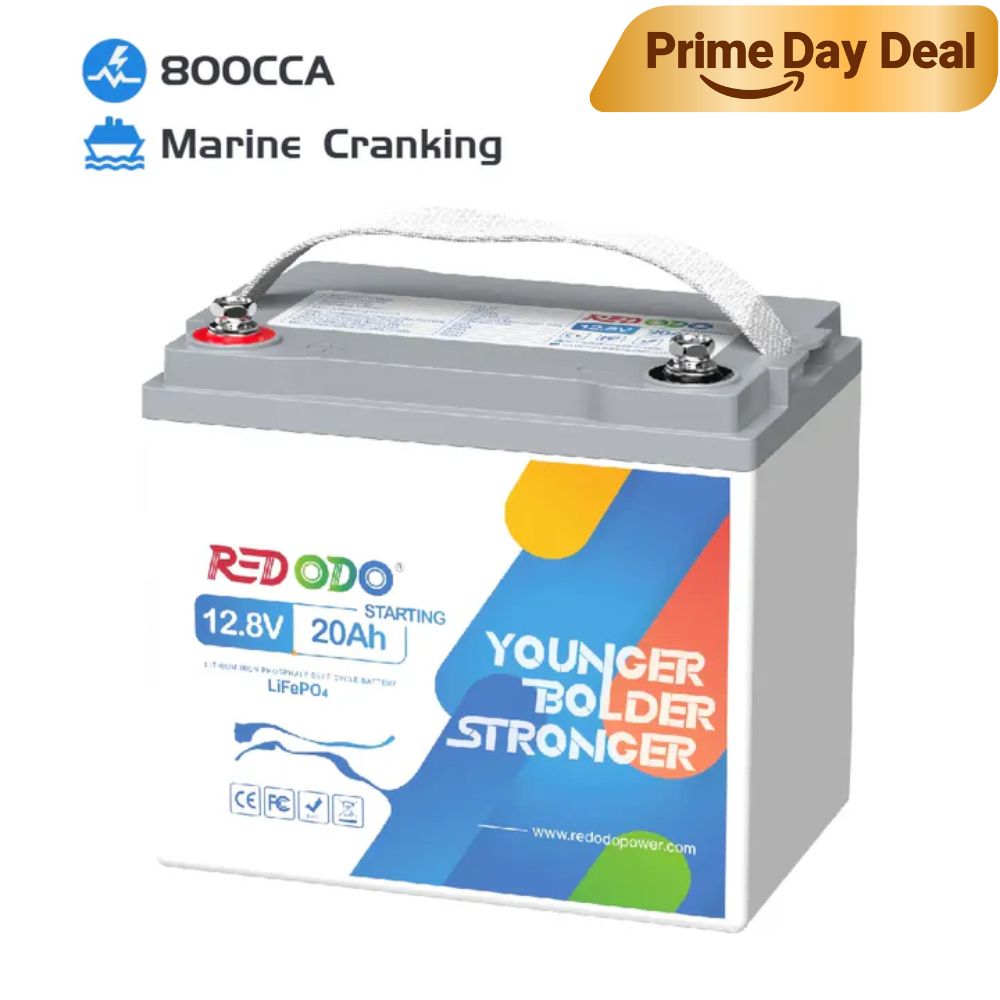 ⚡[Now $158] Redodo 12V 20Ah LiFePO4 Marine Cranking Battery, 800CCA（-10℃）