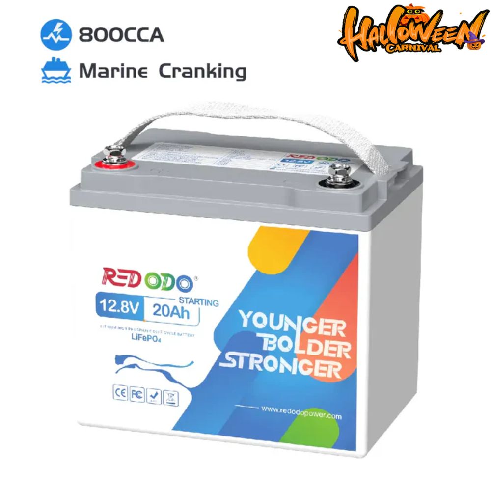 【Final $156】Redodo 12V 20Ah LiFePO4 Marine Cranking Battery, 800CCA（-10℃）