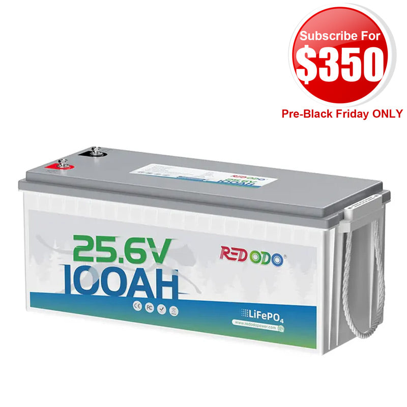 【$350 After Subscribe】Redodo 24V 100Ah LiFePO4 Lithium Battery  | Marine, Solar Home, Home Back up